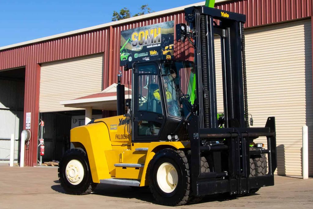 Image of a yellow and black forklift
